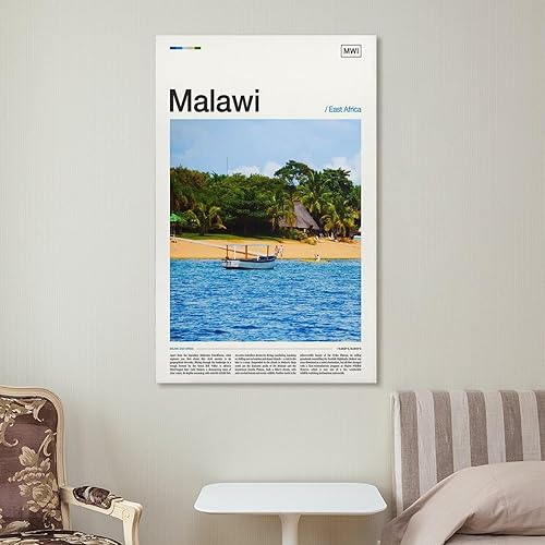 Miniatura 7 de XiPco Malawi Print Poster Wall Art Photo Malawi Photography Malawi Africa Malawi Dekor Poster Decorative Painting Canvas Wall Art Living Room