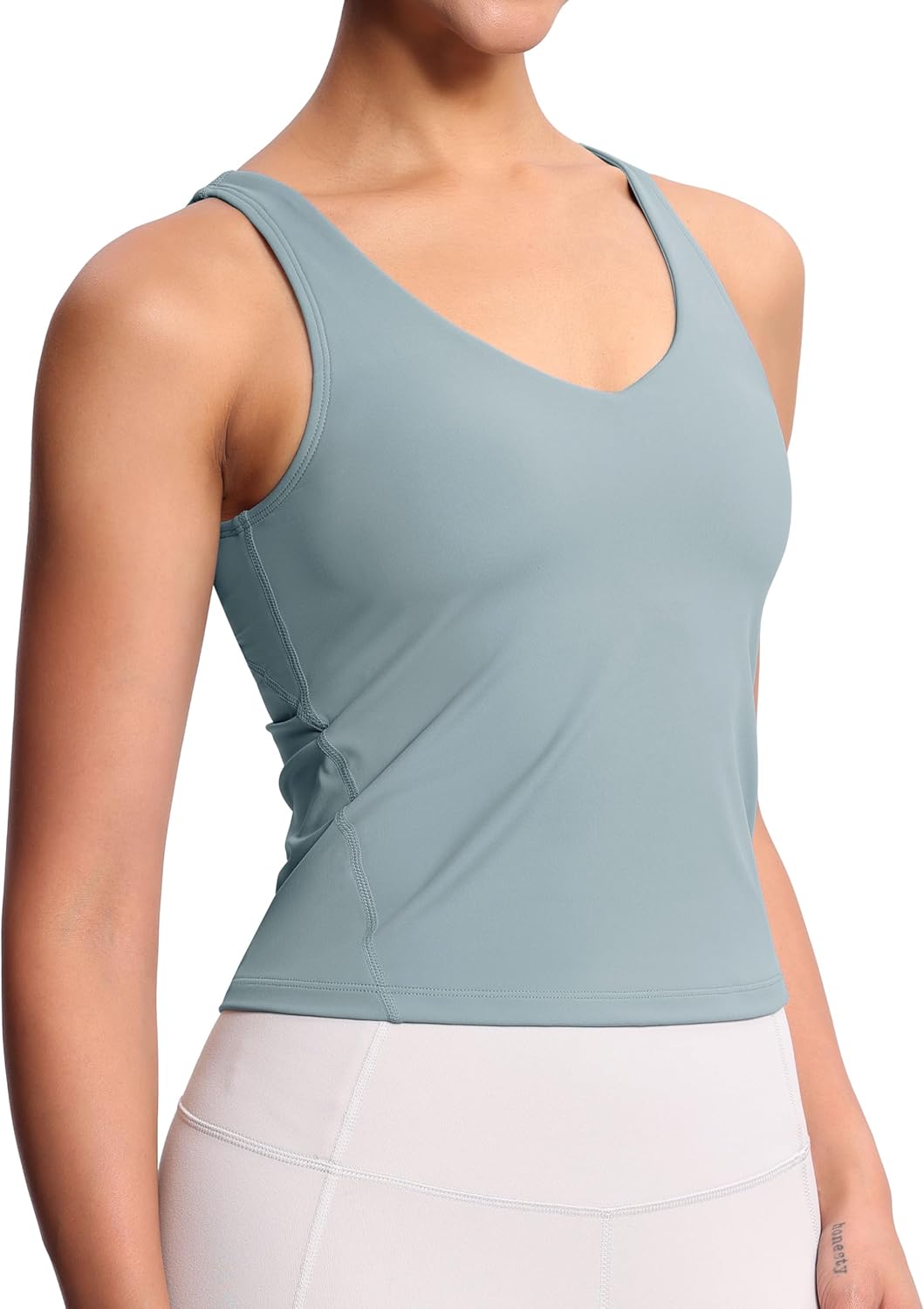 THE GYM PEOPLE Women's Longline Sports Bra Wirefree Padded Workout Yoga Tank Top