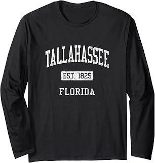 Tallahassee FL J04 Vintage Athletic Sports Design Long Sleeve T-Shirt