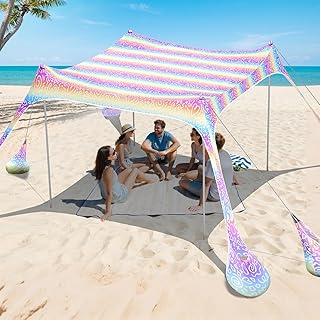 2PM SPORTS Beach Tent Canopy with UPF50+ UV Protection, Outdoor Large Be...