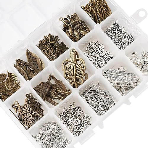 Miniatura 3 de MegaPet - Colgantes de aleación de plata tibetana mixta para hacer collares y pulseras y manualidades