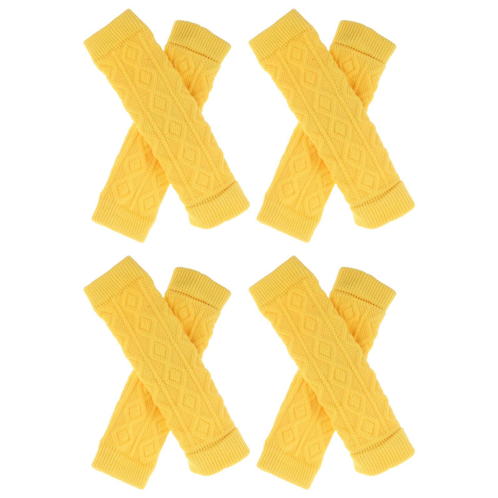 Chauffe-pattes pour chien XL lot de 8 manchons protection arrière tricotés jaunes