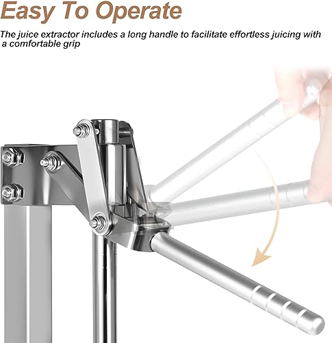 Miniatura 4 de Exprimidor manual de limón naranja, prensador de limón de acero inoxidable 304 resistente, exprimidor de frutas de mano, trituradora de manzana con