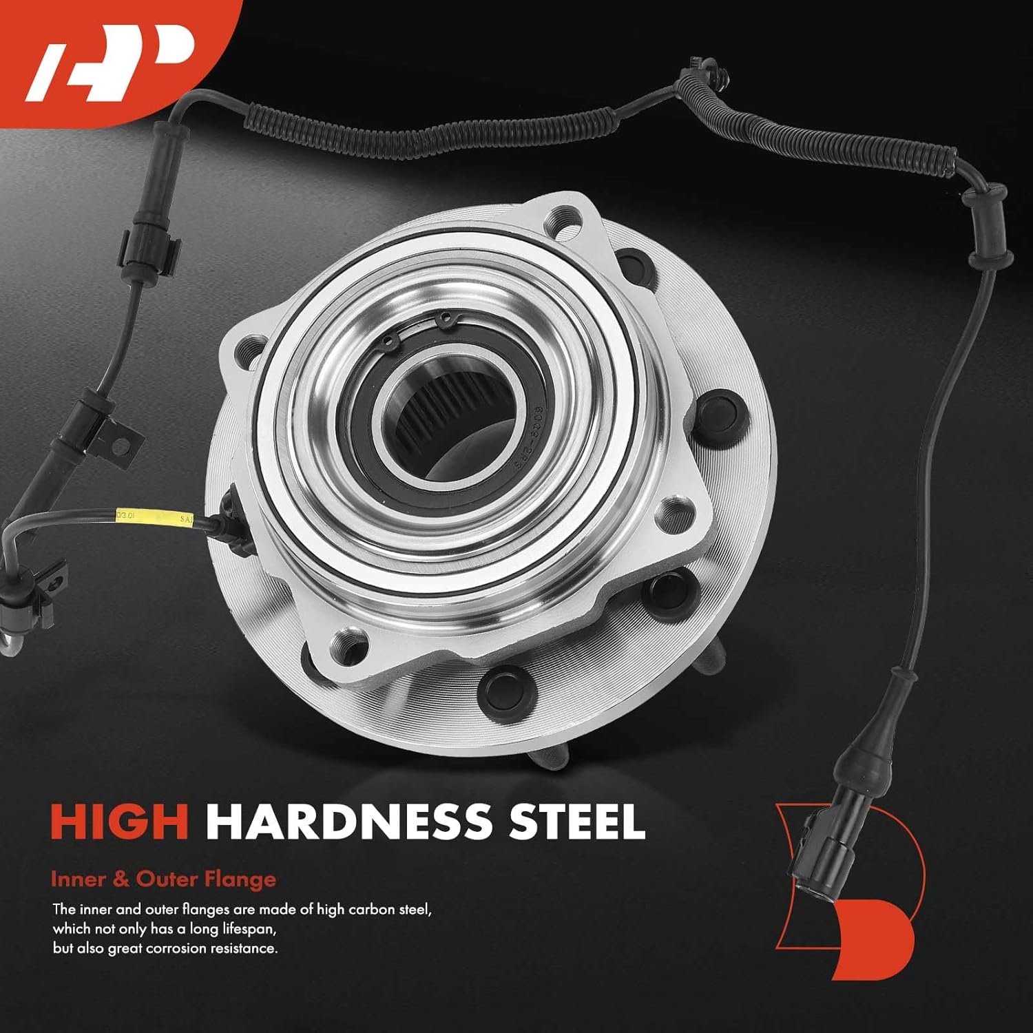 A-Premium 2 x Front Wheel Bearing and Hub Assembly with ABS & 8-Lug Compatible with Ford (with 4WD & SRW) - F-250 Super Duty 2005-2010, F-350 Super Duty 2005-2010