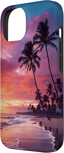 Miniatura 5 de Funda para iPhone 11 Pro Max Purple Sunset Beach Palm Trees Tropical Ombre Sky Paradise