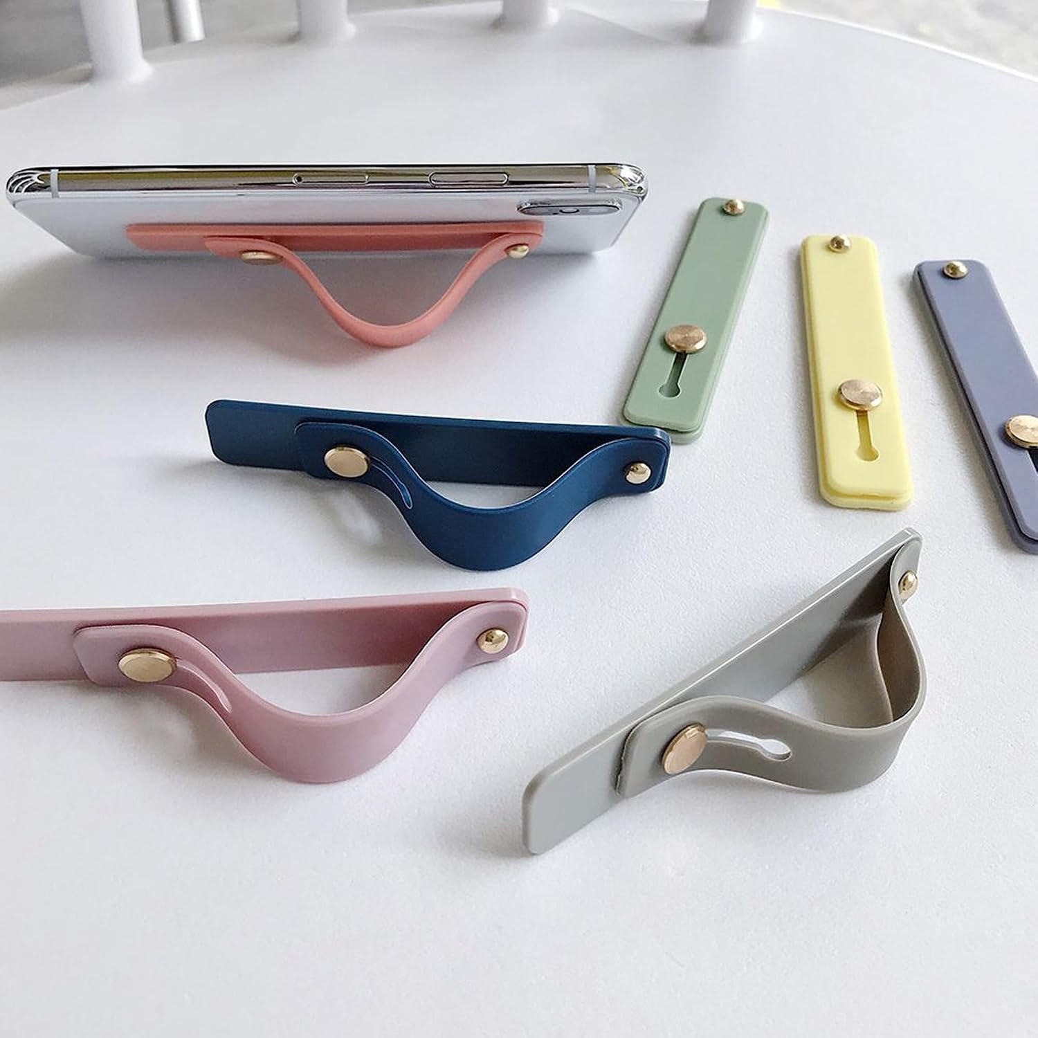 4 Pack Silicone Phone Ring Holder Flexible Finger Grip Strap Universal Phone Accessory for Secure Handheld Use