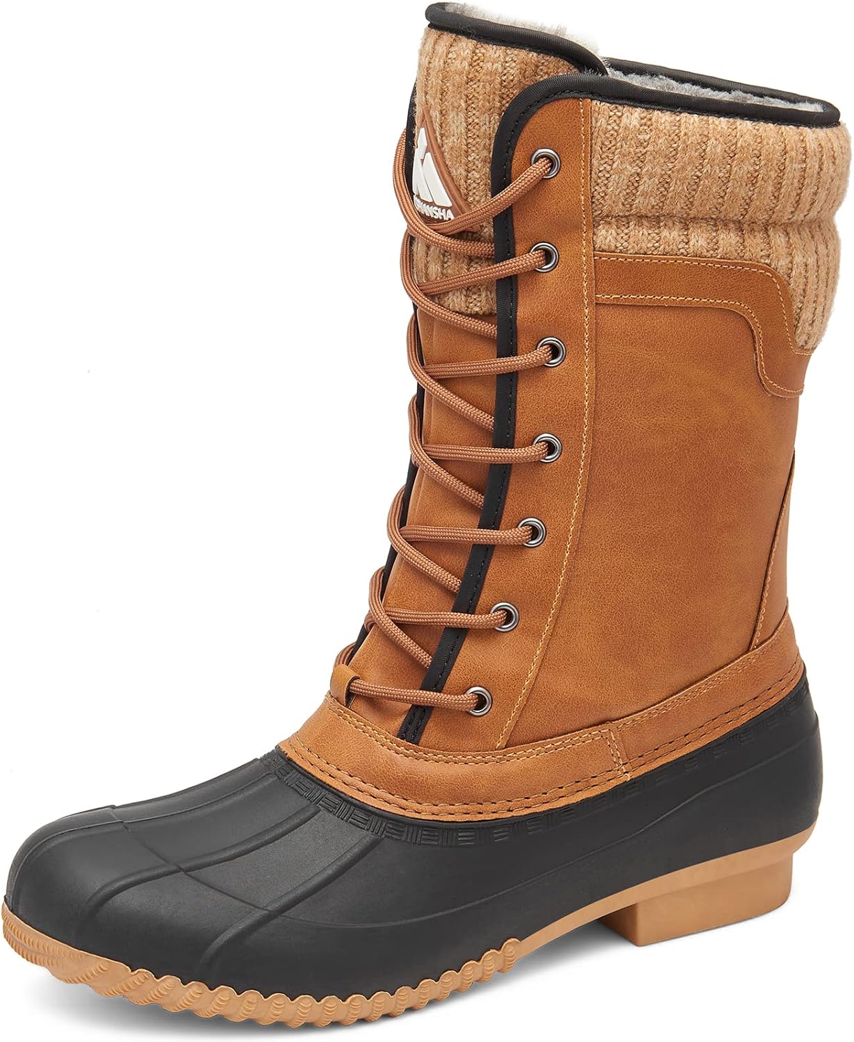 Mishansha Womens Winter Duck Boots Cold Weather Fur Lined Snow Boots