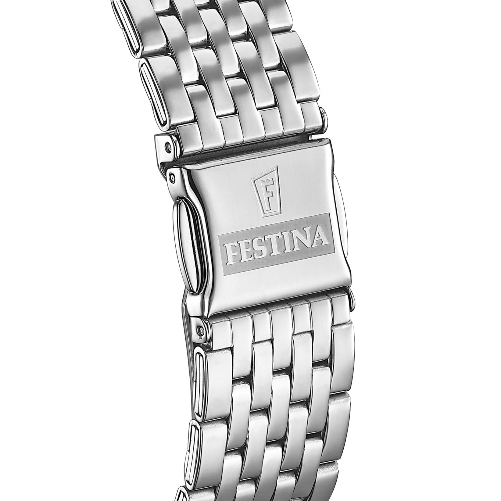 Festina Orologio Uomo Analogico in Acciaio Inossidabile 316l Argentato | Movimento al Quarzo, Calendario, Vetro Minerale ad Alta Resistenza, Impermeabile 5 ATM F16744/5