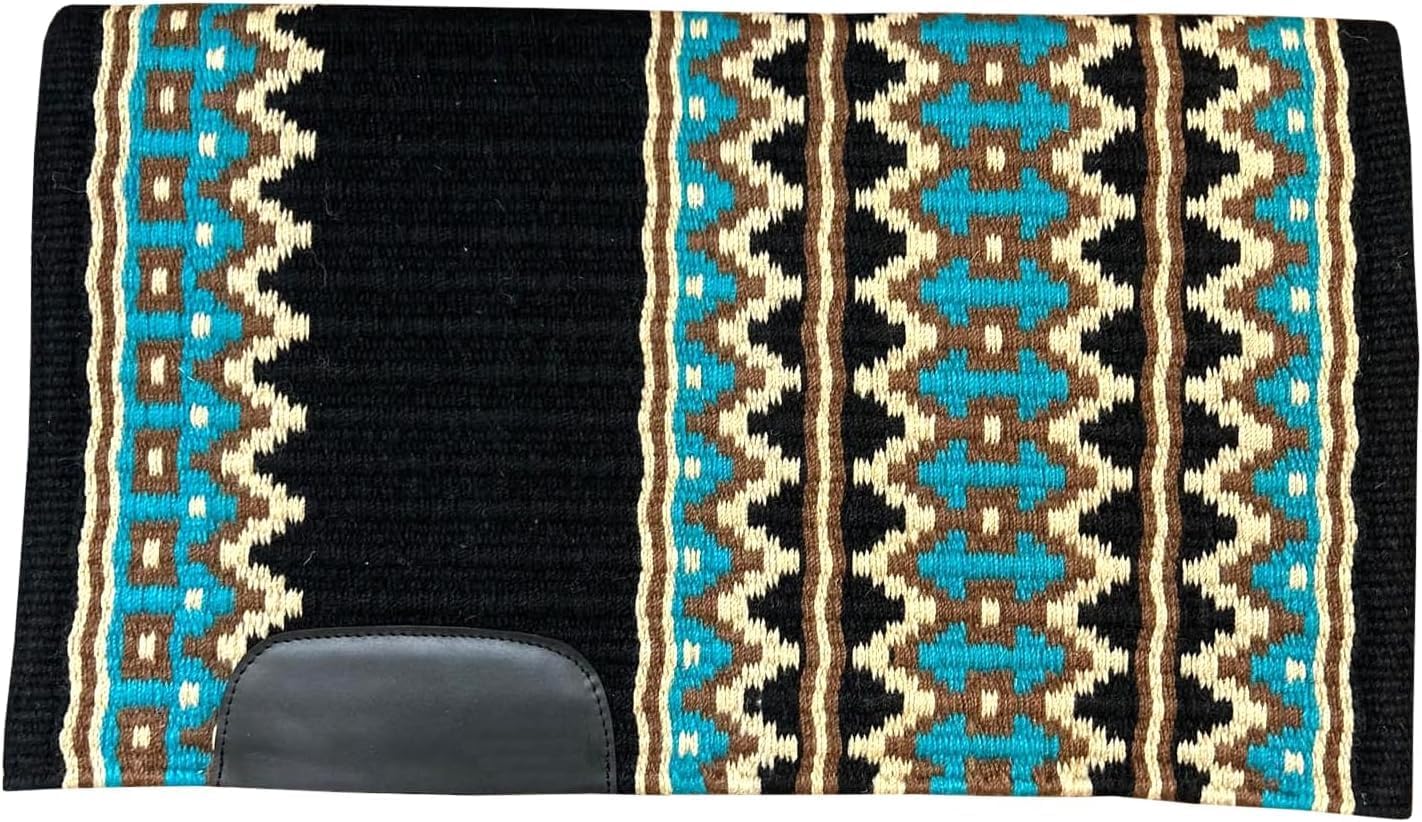 HUMAYL Saddlery Saddle Pad/Blanket for Horses Western Show Horse Saddle Blanket New Zealand Design Handmade Wool Saddle Blanket Top Wool Saddle Pad Regular Size : 34" L x 36" W x 1" inches Pad0170