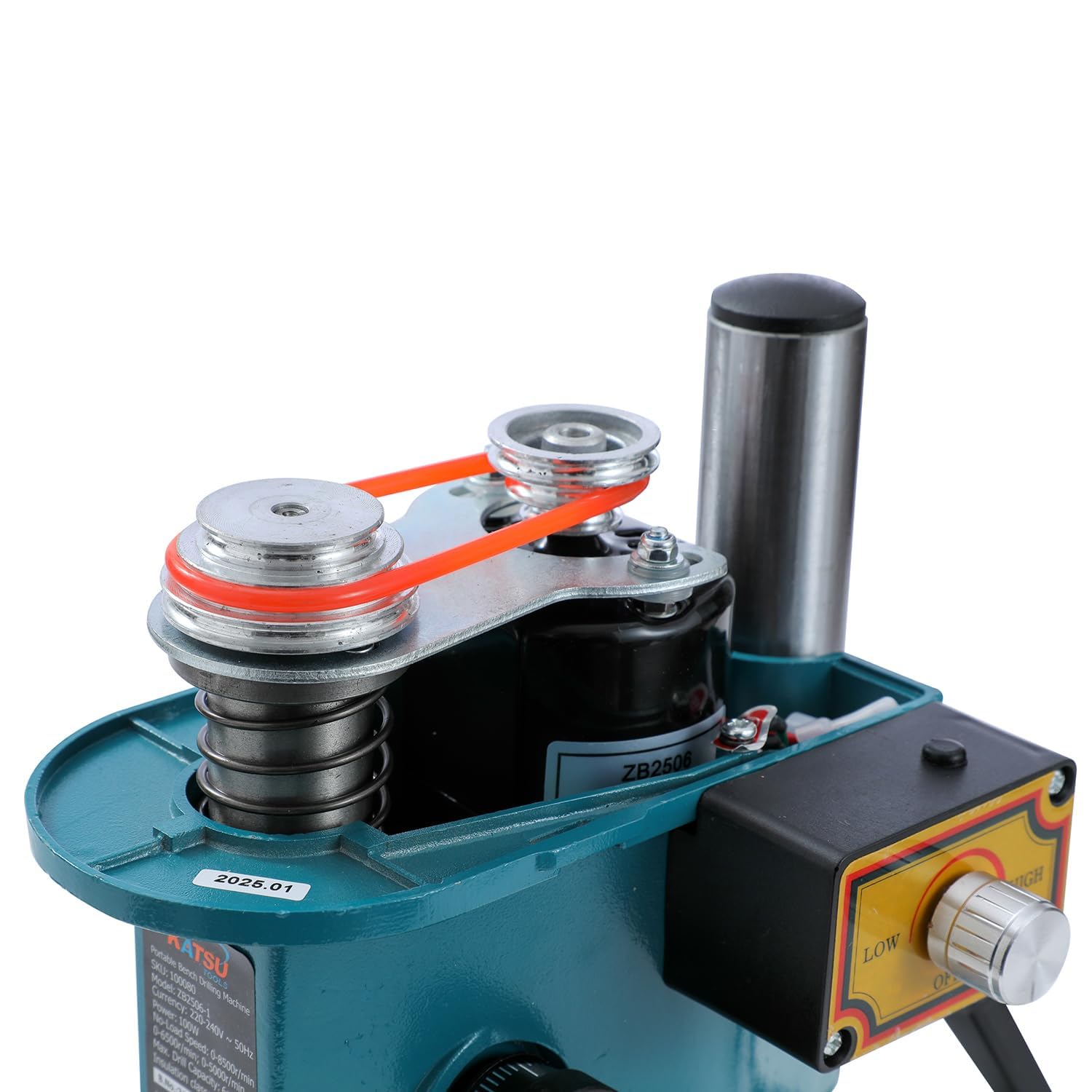 KATSU 100W Mini Taladro de Columna de Pilar Prensa Banco de Trabajo Soporte con Interruptor Electrónico de Velocidad Variable y Portabrocas de 6mm para Madera, Metal y Plásticos