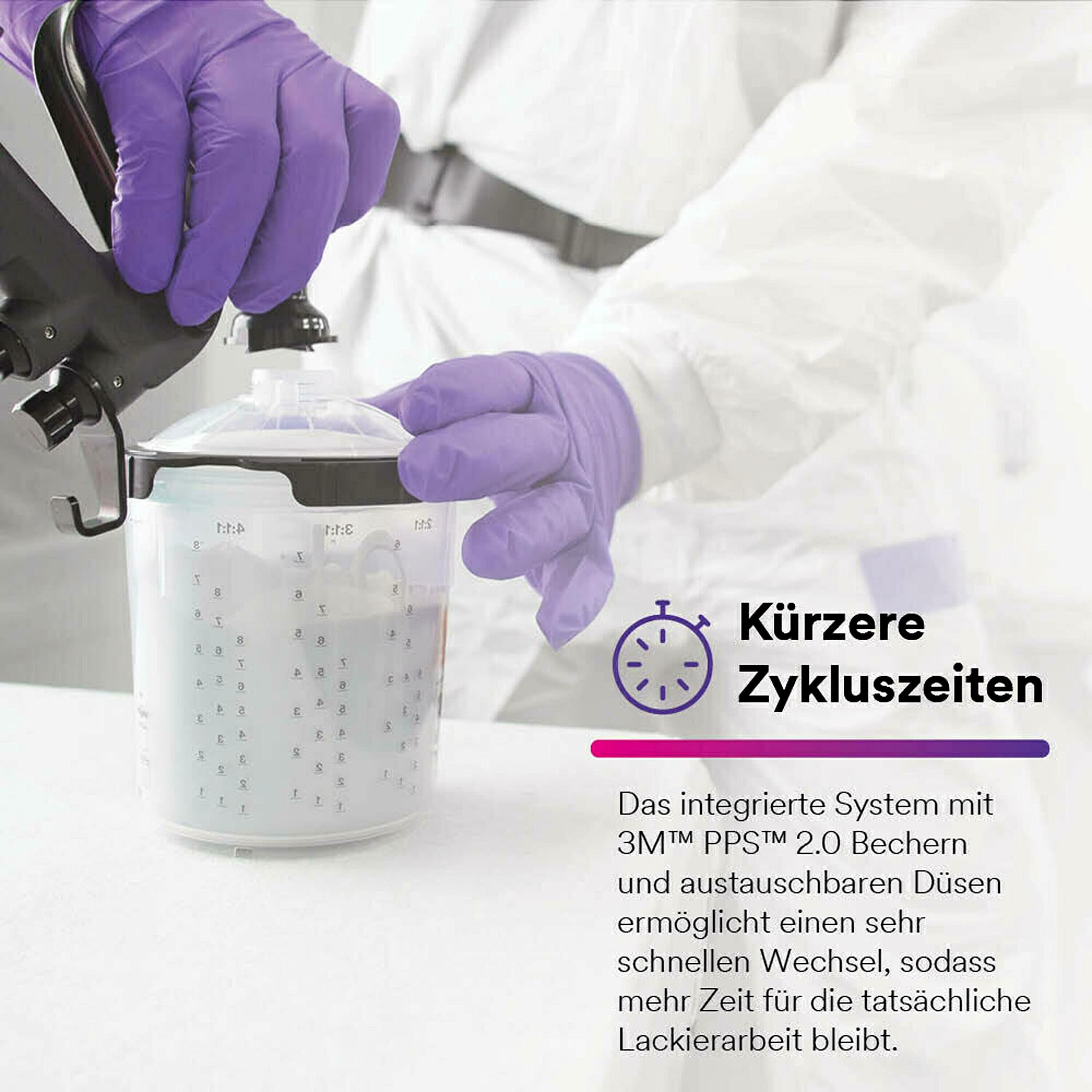 3M Wartungsset für HVLP Hochleistungsdüsenkopf Größe 1.3, 5 Stück, für PPS 2.0 Sprühbecher