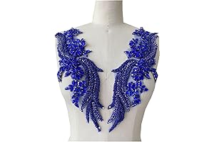 wtbv.n Handsewing Rhinestones Beads Lace Applique For Dress