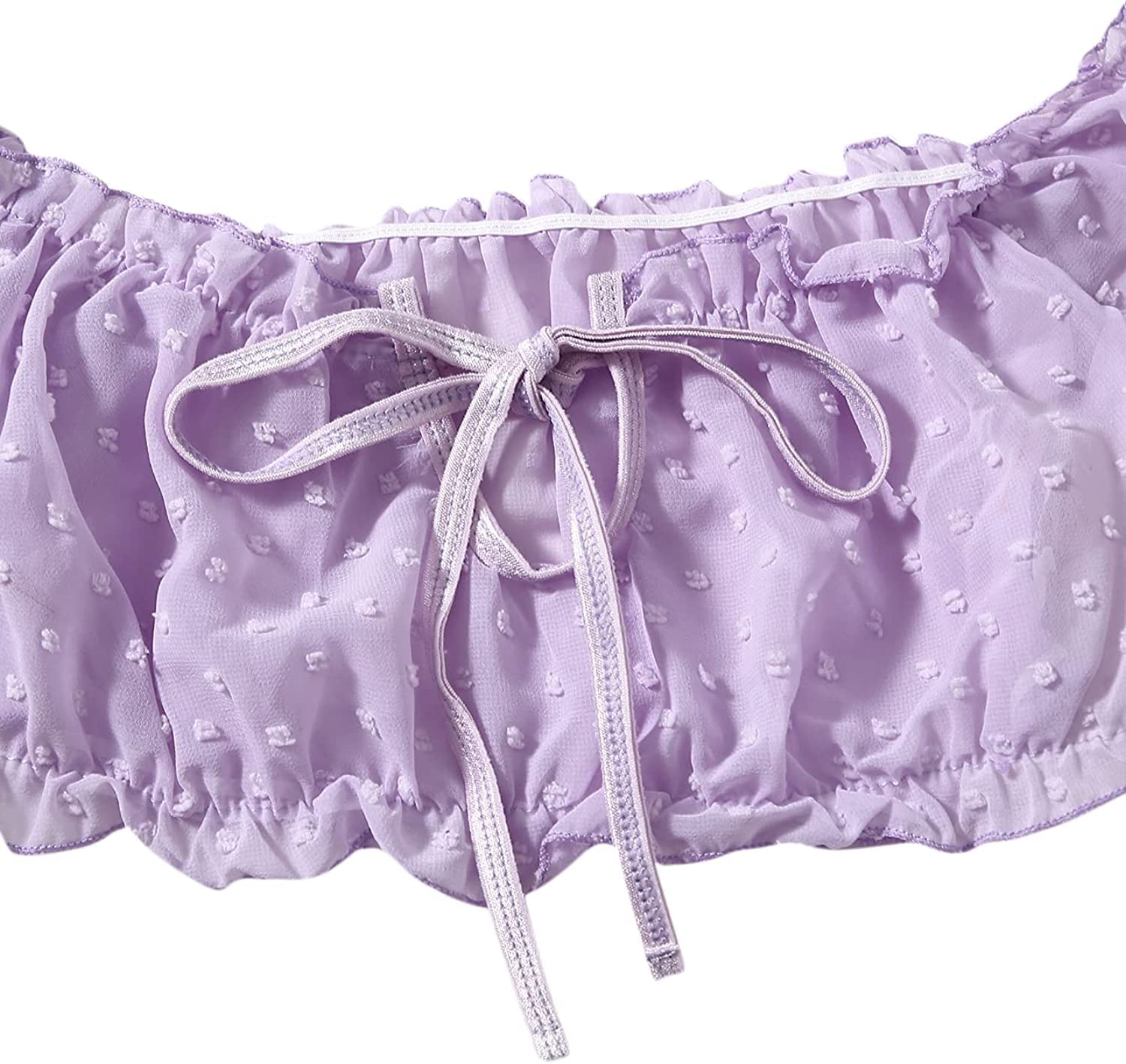 QHQQXN Conjunto de lencería, Lindo Conjunto de Sujetador y Bragas Transparentes, Ropa Interior de Peluche con Tiras y Lazo Ajustable, Camisones de Dormir traviesos para Regalo de San Valentín