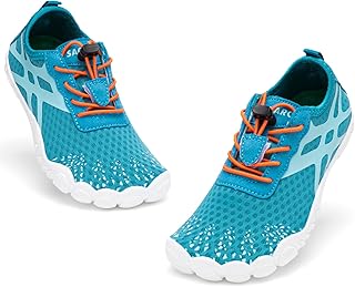 Kinder Barfuß Badeschuhe mit Breiter Zehenbox, Schnelltrocknende rutschfeste Leichte, für Strand, Schwimmen, Wasserpark, Aqua, Gr.25-36