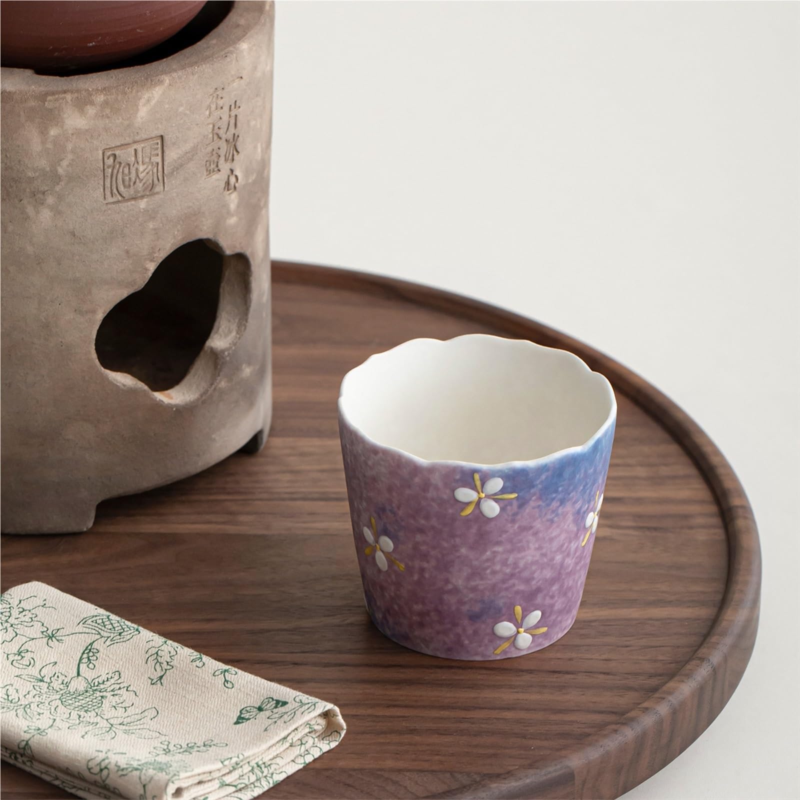 Generisch Ręcznie malowana fala filiżanka do kawy ceramiczna herbata prezent | Ręcznie malowany kubek do kawy ceramiczny prezent na herbatę