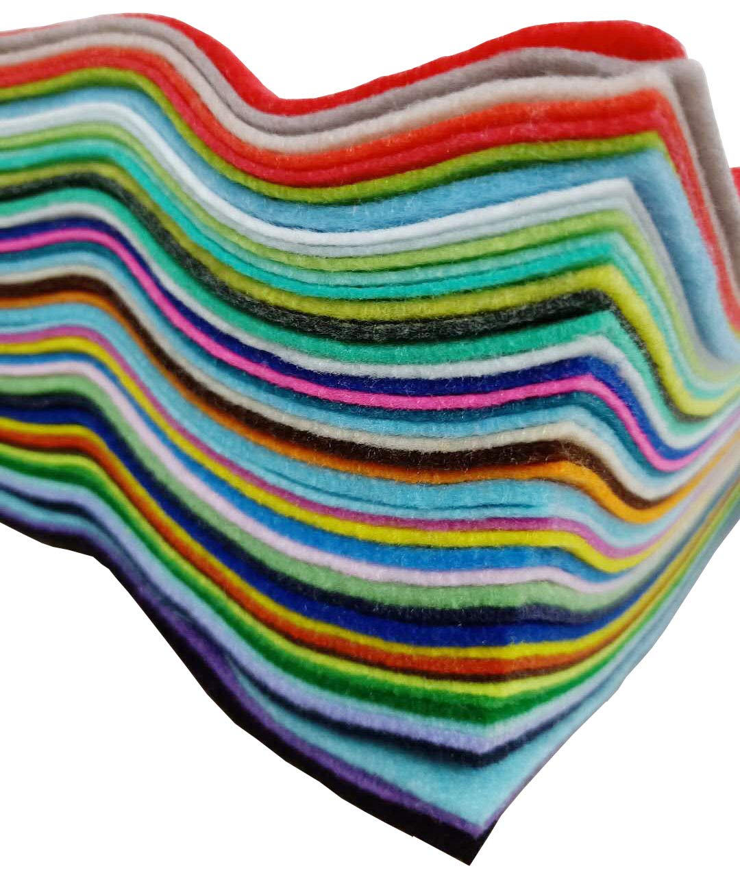 Lesngsa Blue,Gray,Green,Orange,Purple,White 40Pcs 15 X 15Cm 1.4Mm Thick Soft Felt Fabric Sheets Assorted Colours Felt Pack Diy Craft Squares Nonwoven Used For Diy Crafts Ornament Crafts