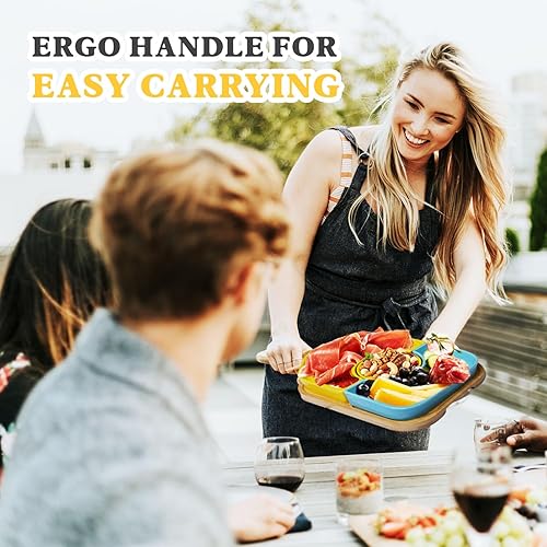 Miniatura 7 de Juego de bandeja de aperitivos de paleta de pickleball con tabla de cortar de charcutería, regalos únicos de pickleball para los amantes del