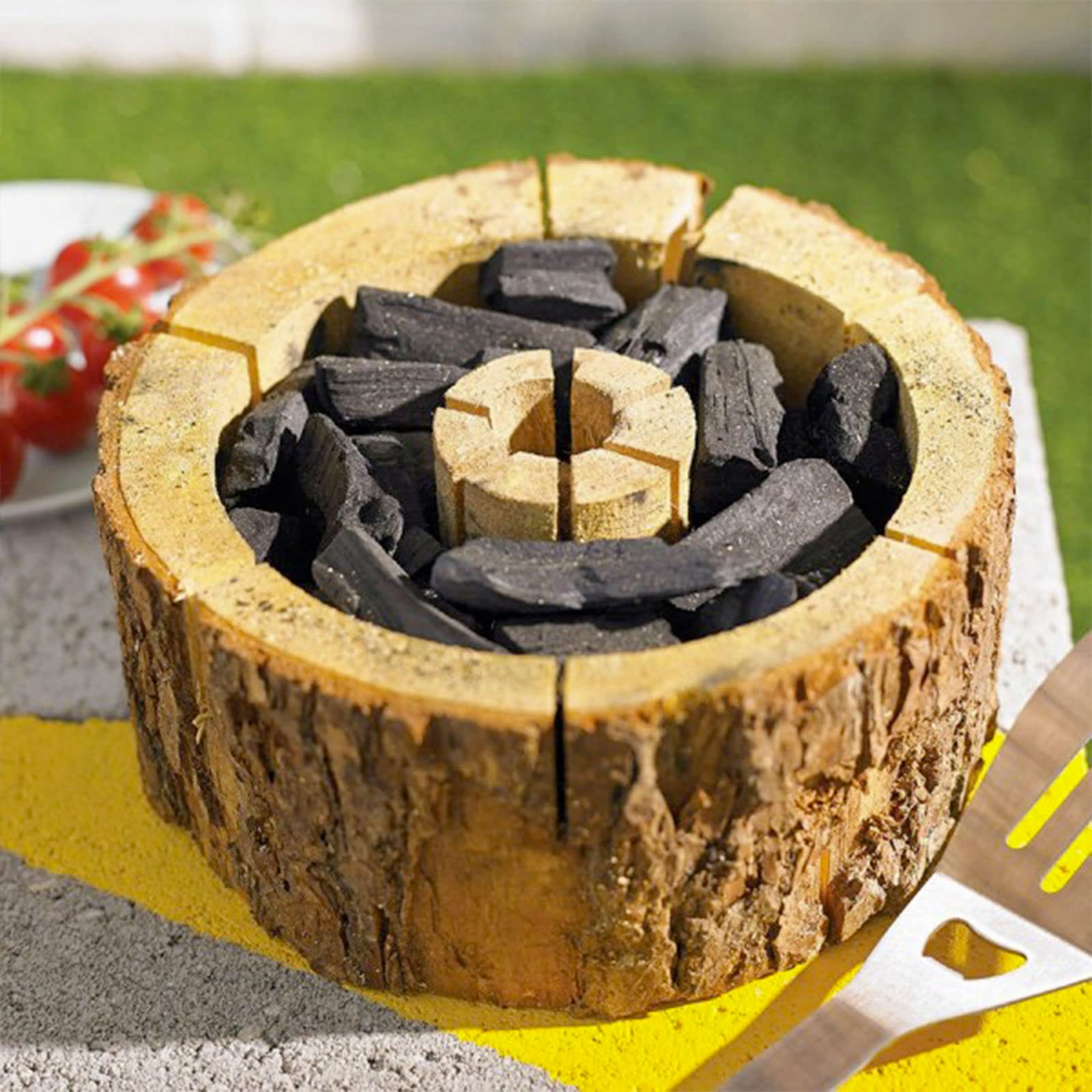 Mondo Viro Barbecue accendifuoco take away usa e getta in carbone e legno naturale in ontano (2)