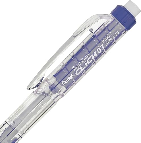 Miniatura 4 de Lápiz automático Pentel Twist Erase Click con 2 borradores de repuesto y minas, 0.01 pulgadas, barriles surtidos, Azul Paquete de 212