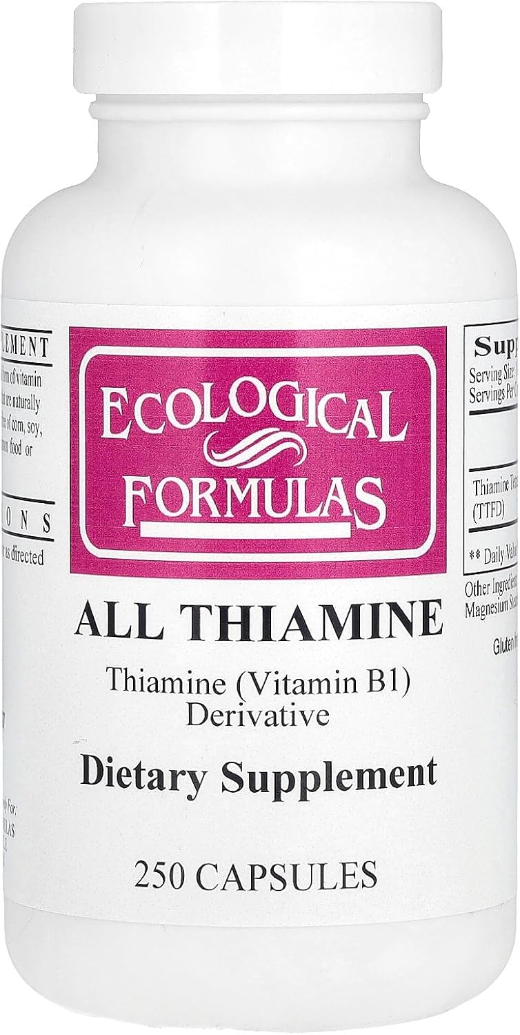Ecological Formulas All Thiamine, 250 Capsules