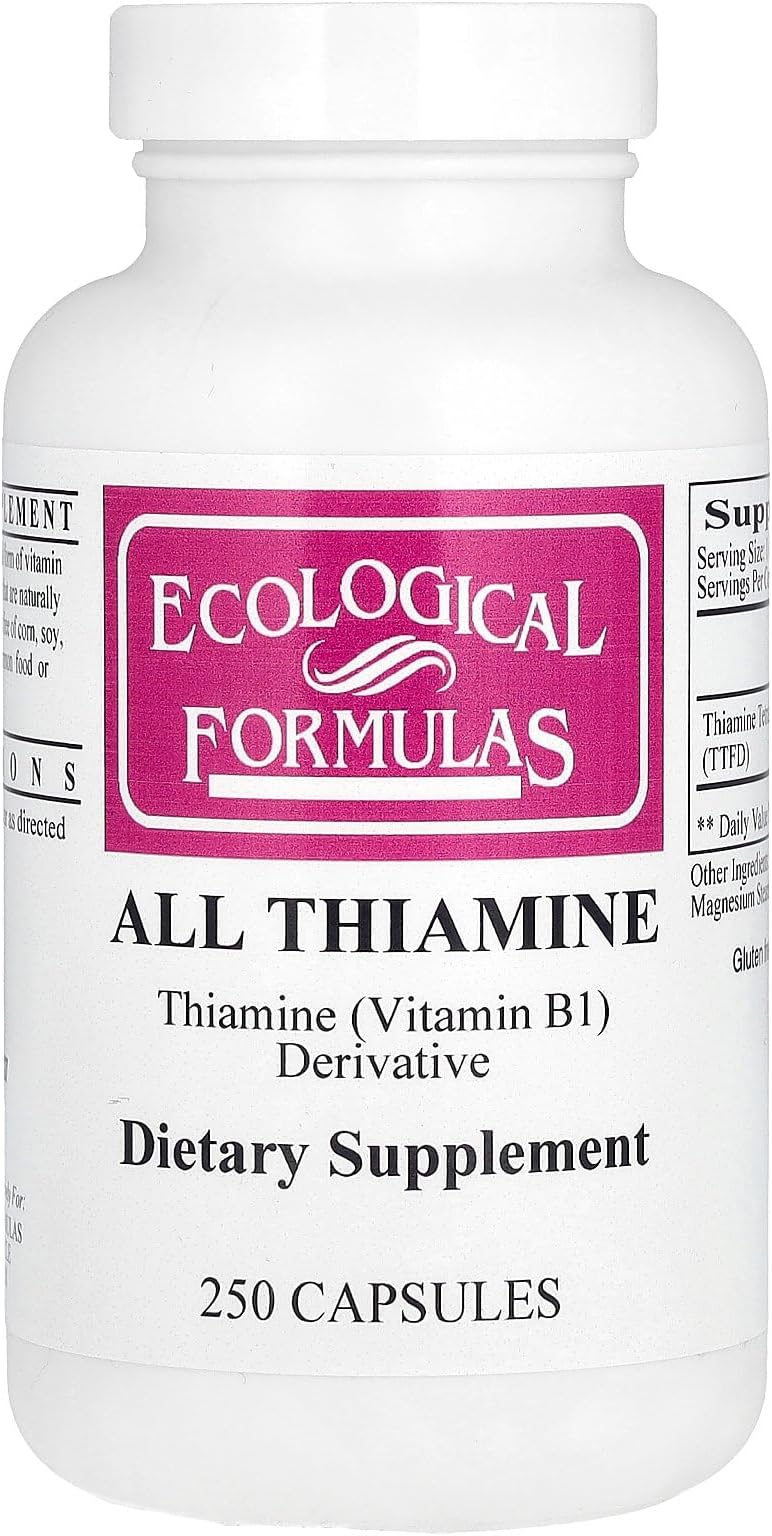 Ecological Formulas All Thiamine, 250 Capsules