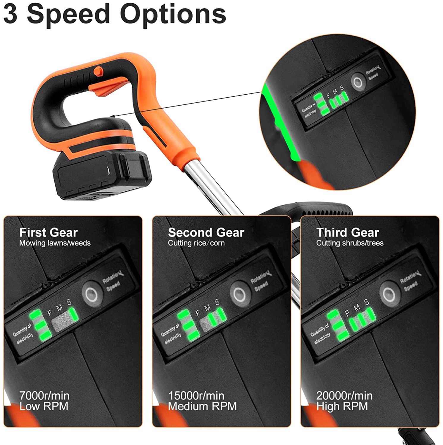 Elektrische Grastrimmer, Draadloos, 21 V, Met 2 Stuks Accu En 4 Soorten Messen Borstelloze Licht Geluidsarm Voor Tuin Snoeien Gazon Landbouwgrond 2177455714 Elektrische Grastrimmer, Draadloos, 21 V, Met 2 Stuks Accu En 4 Soorten Messen Borstelloze Licht Geluidsarm Voor Tuin Snoeien Gazon Landbouwgrond 2177455714