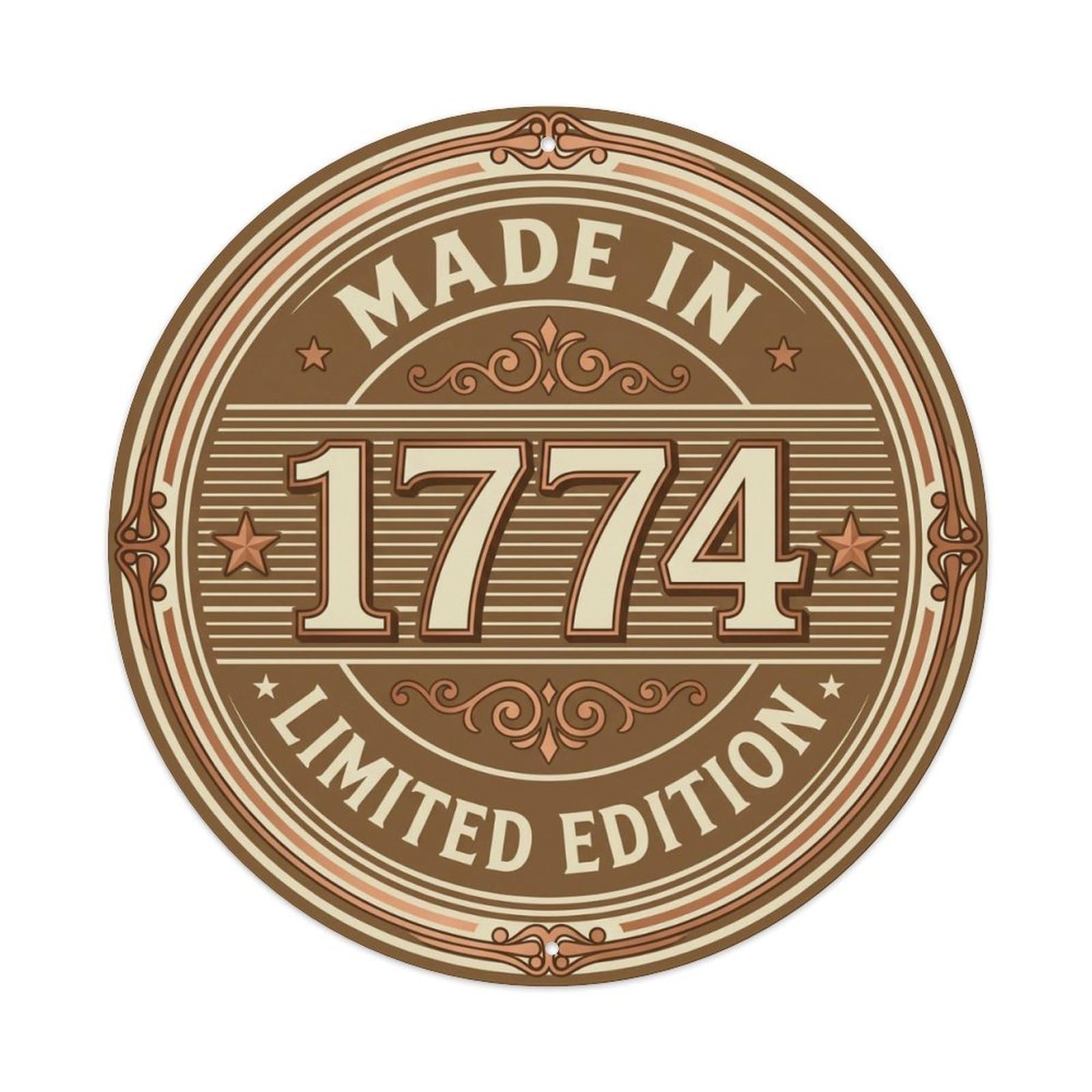Okahys 8X8inch(20X20cm) Made In 1774 Limited Edition Metal Tin Sign