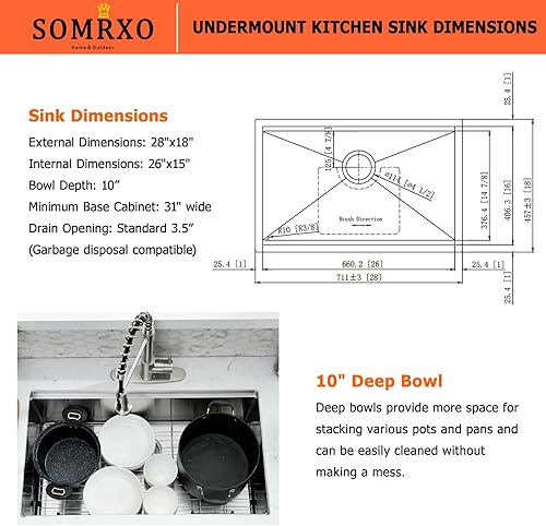 Miniatura 9 de Lavaplatos de cocina de montaje empotrado con base de trabajo