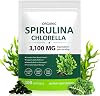 Spirulina & Chlorella Softgels - 300 Capsules Spirulina Chlorella Softgels with Barley Grass, Kale & Alfalfa Plant Protein, Vitamins & Minerals, Gluten-Free, Dairy-Free