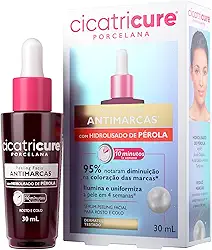 Cicatricure Porcelana Peeling Facial Antimarcas Clareador Serum para Rostro e Colo - Ilumina e Uniformiza a Pele, 95% Notaram Diminuição das Marcas em 4 Semanas - 30 ml