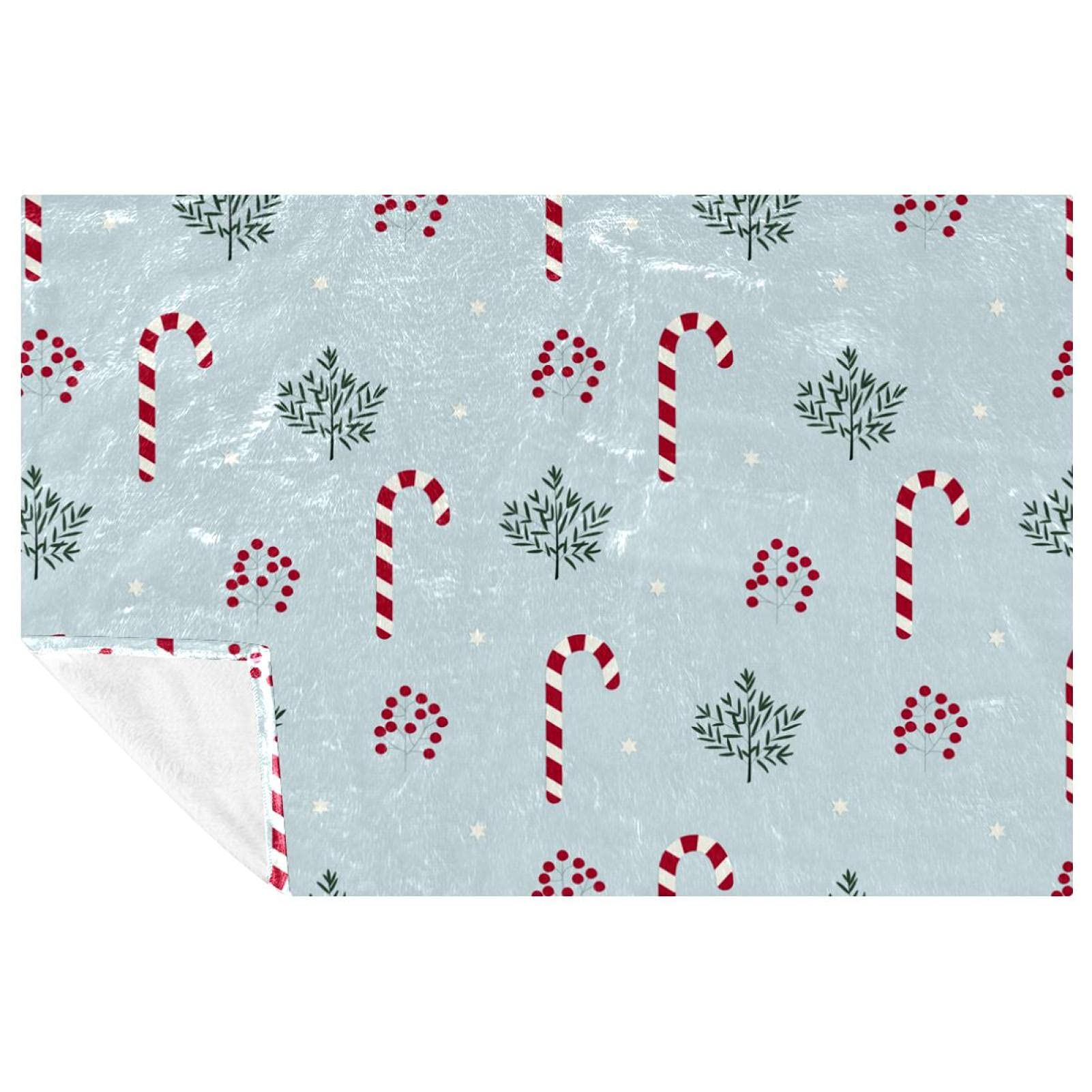 Couverture canne de Noël douce plaid lit motif Mesa de Trabajo