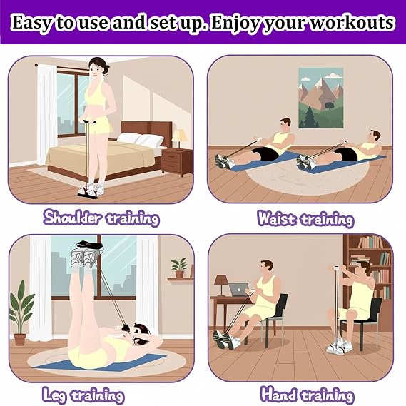 Exercise Equipment for Home Use, Sit Up Exercise Equipment with Foot Pedal Resistance Band, Fitness Equipment for Core Strengthening -Body Workout