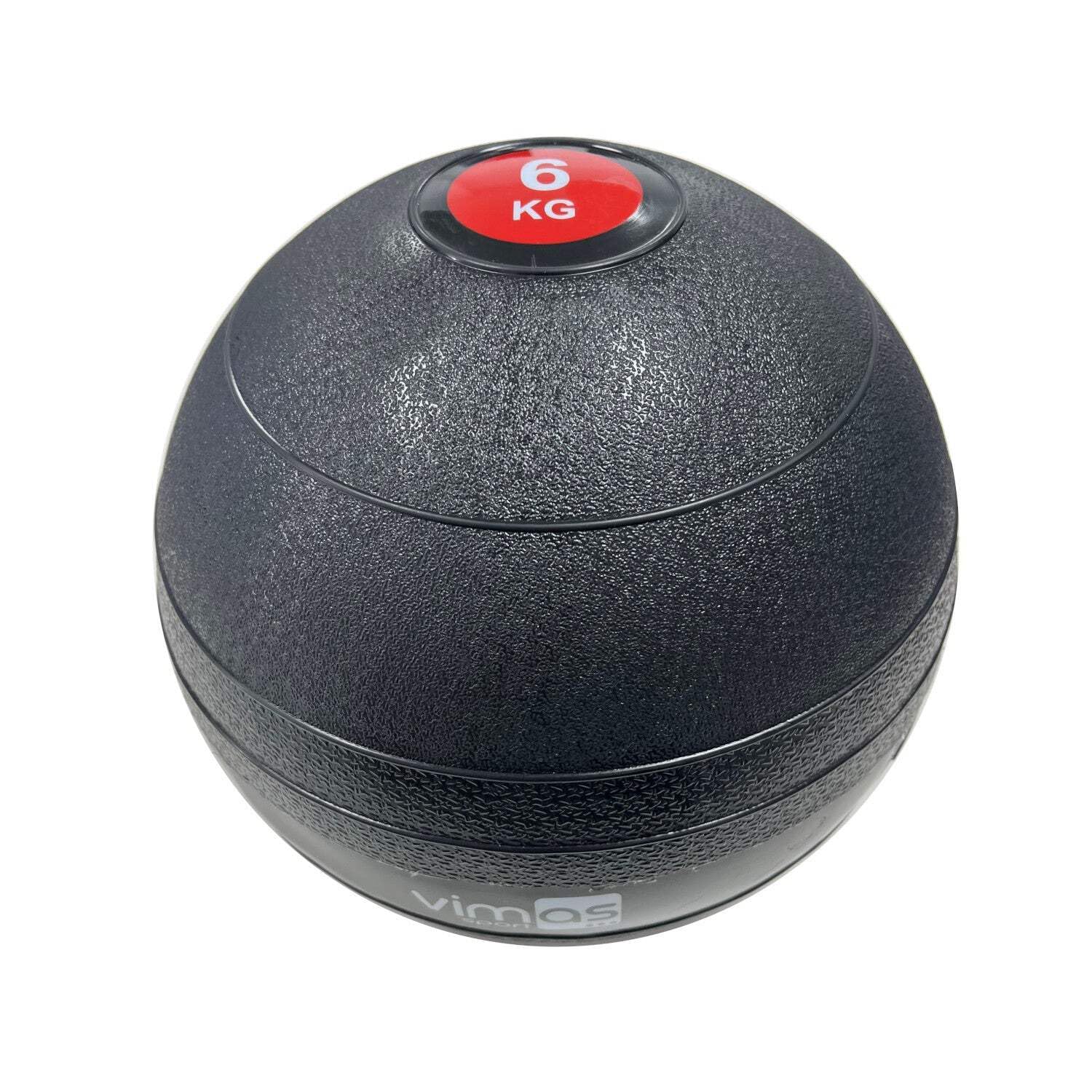 Slam Ball, Balón Medicinal para Entrenamiento Funcional, 6 kg, Negro, PVC Antideslizante, Unisex Adulto