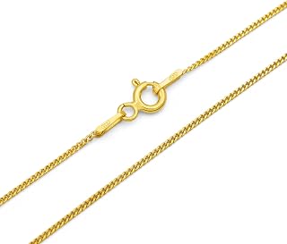 Panzerkette 925 Sterling Silber vergoldet 1,0mm breit Länge wählbar 36 40 45 50 55 60 cm Silberkette Gold Halskette Kette Damen Herren