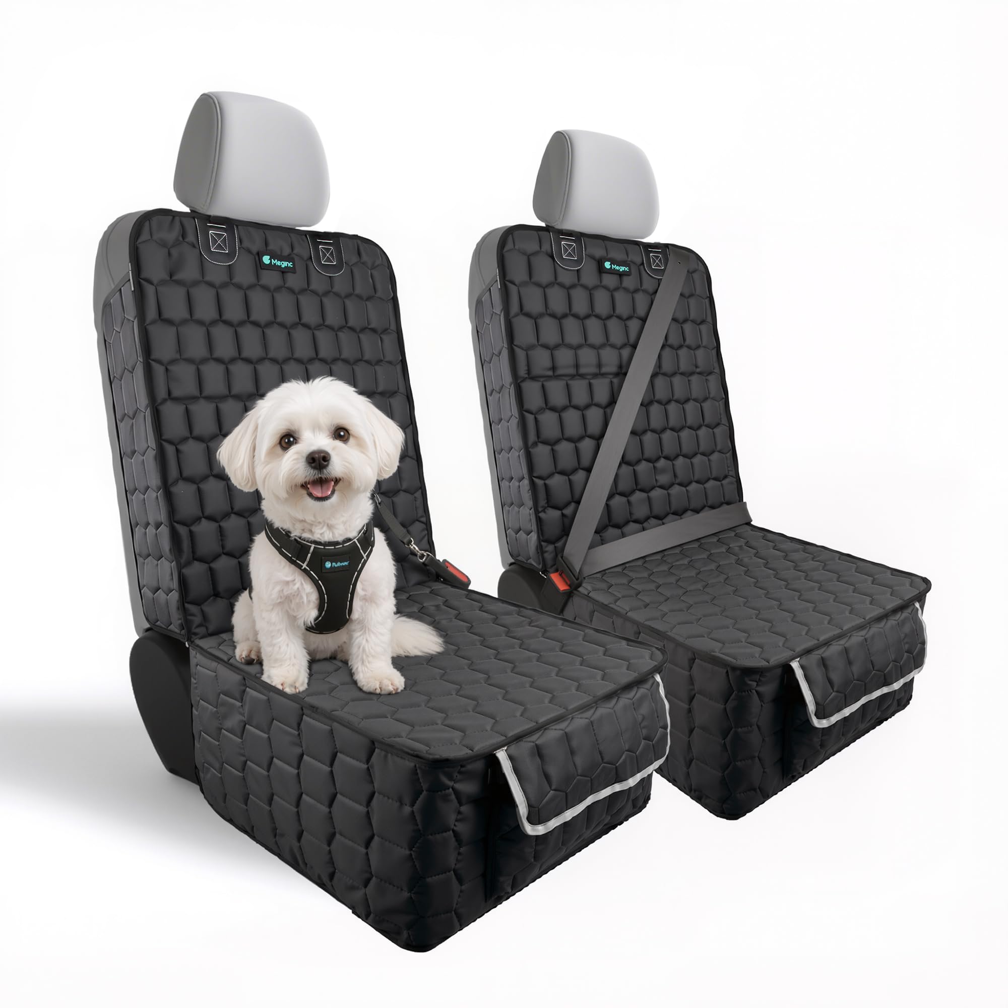 Meginc 2-Pack Front Seat Covers for Dogs