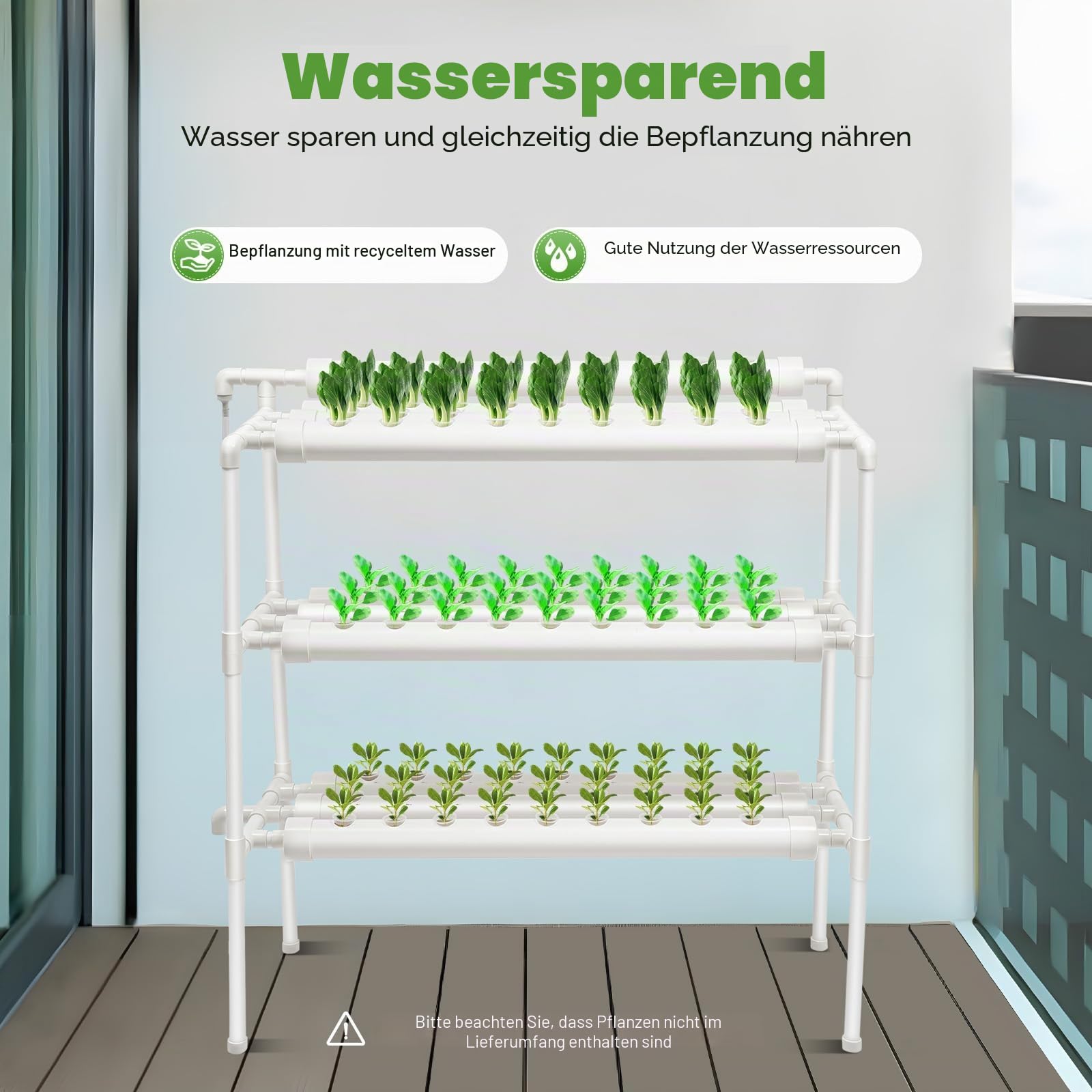 Hydroponic Growing System Hydroponic System Indoor Hydrokultur Growkit 90 Pflanzenstandorte 3 Lagiges Pflanzen Gemüse Werkzeug Vertical Farming mit Wasserpumpe
