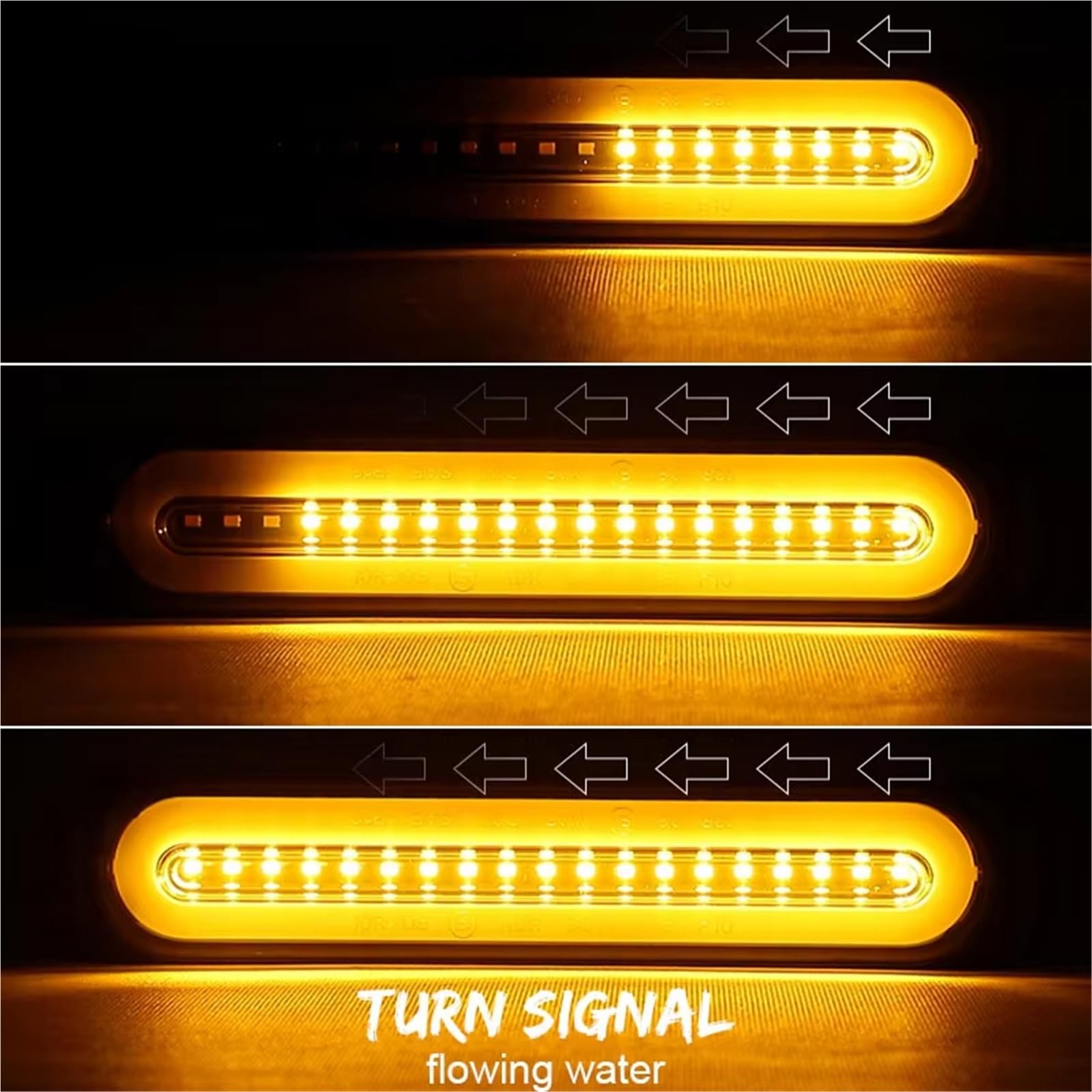 Indicatore Direzione Laterale Per Camion Per Rimorchi Per Camper ATV UTV SUV 12V 24V 68 LED Fanale Posteriore 3 In 1 Luce Freno Indicatore Direzione Lampada Avvertimento