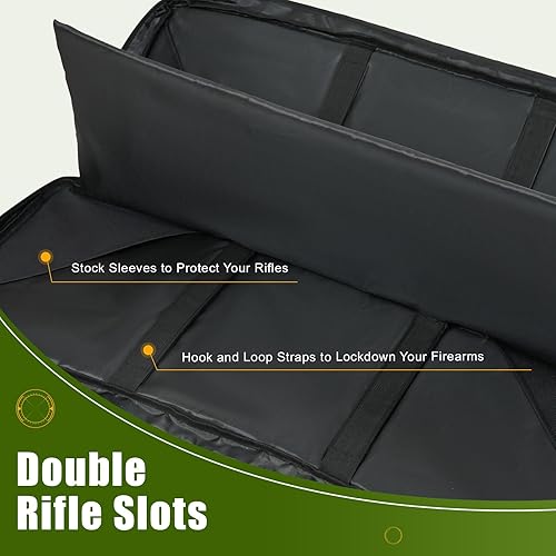 Miniatura 2 de PERFBAGS Bolsa de rifle doble suave táctica larga para rifle mochila, estuche portátil para almacenamiento y transporte de armas de fuego, adecuada