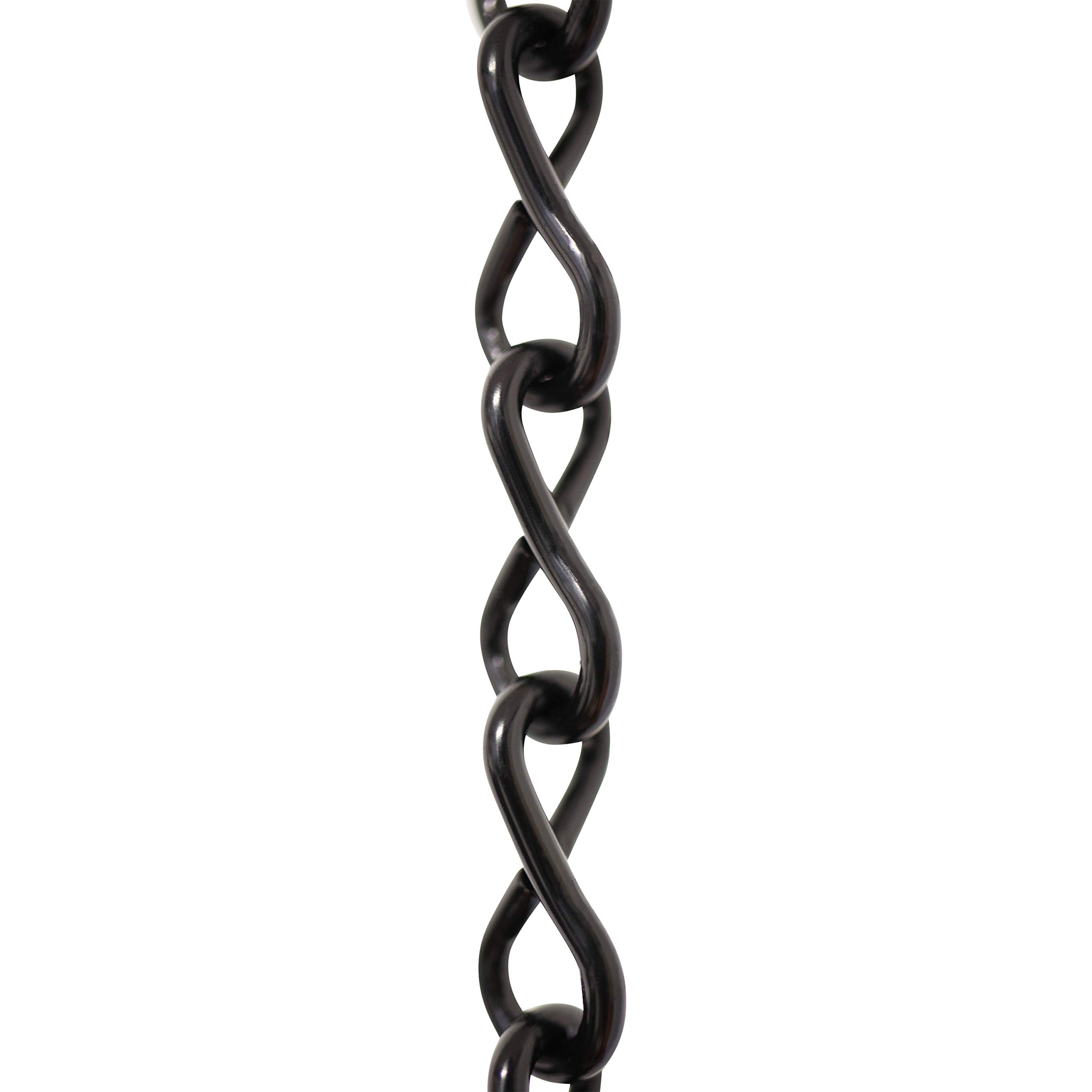 RCH Hardware CH-S50-16-BLK Steel Fixture Chain, 14 Gauge, Black