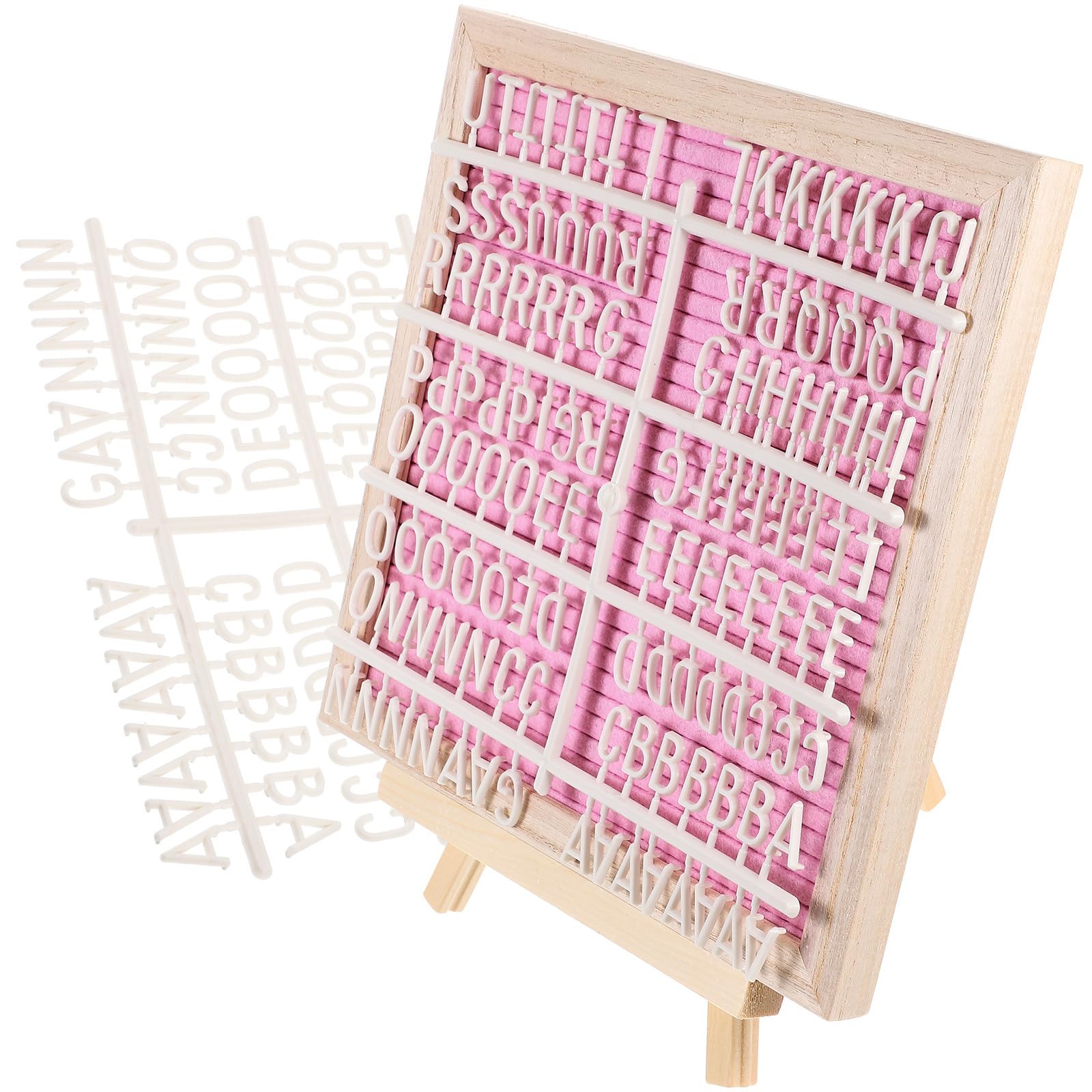 Baluue Tableau Lettres en Feutre Ensemble 1 Set avec Cadre Bois Robuste Double Face, Support Chevalet en Bois, pour Mariage et Anniversaire