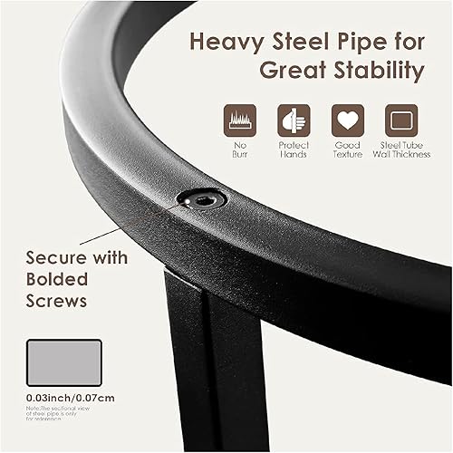 Miniatura 9 de Juego de 2 mesas de centro anidadas de muebles modernos, mesas laterales redondas de madera para sala de Estar, 23 y 15 pulgadas, 4 colores (Beidge)