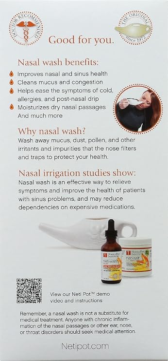 Himalayan Chandra Neti Pot Complete Sinus Cleansing System Starter Kit