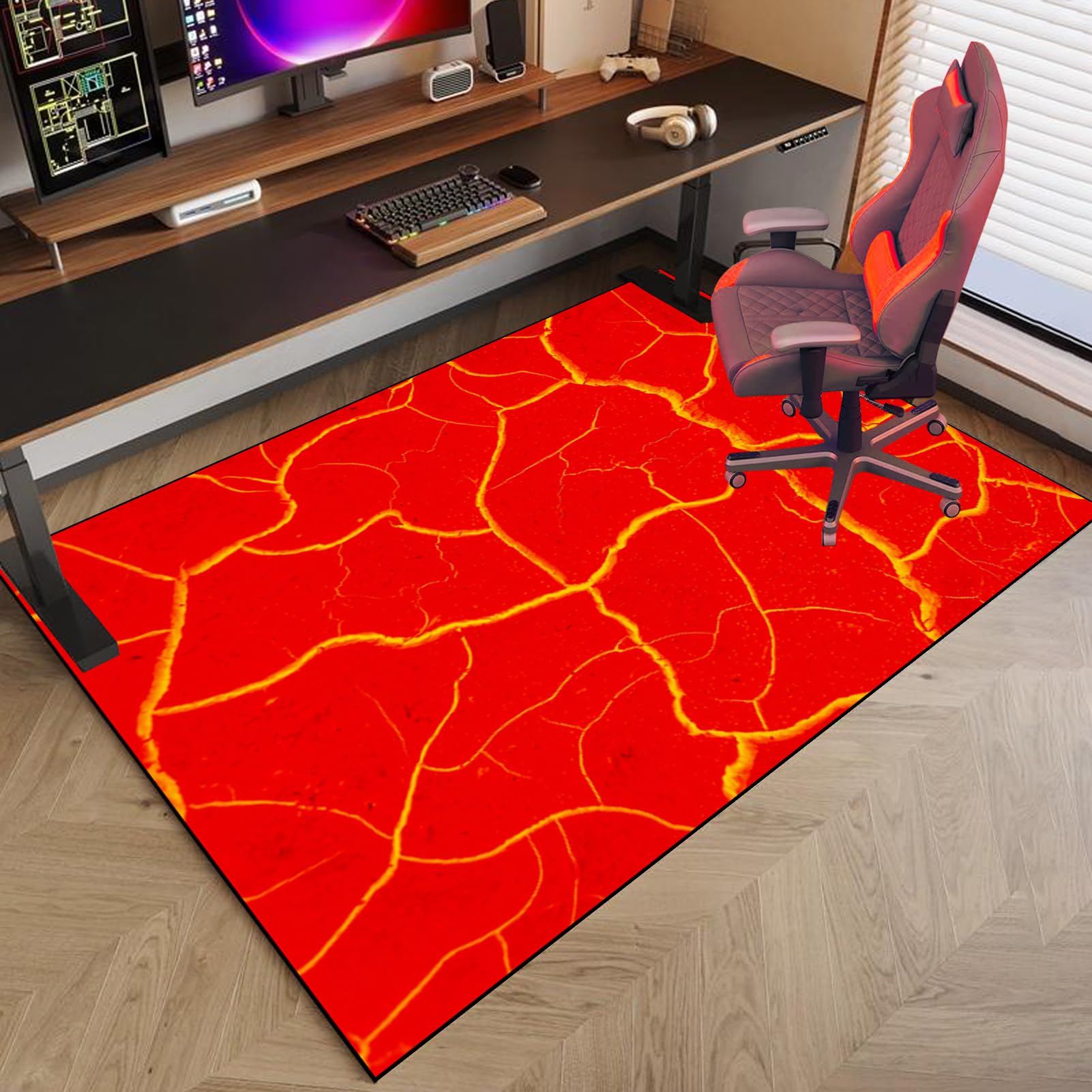 Tappetino Per Sedia Ufficio Jayfan Per Pavimenti In Legno - 4 Mm Antiscivolo E Antirumore, In Fibra Di Poliestere Ecologica, Per Sedie A Rotelle