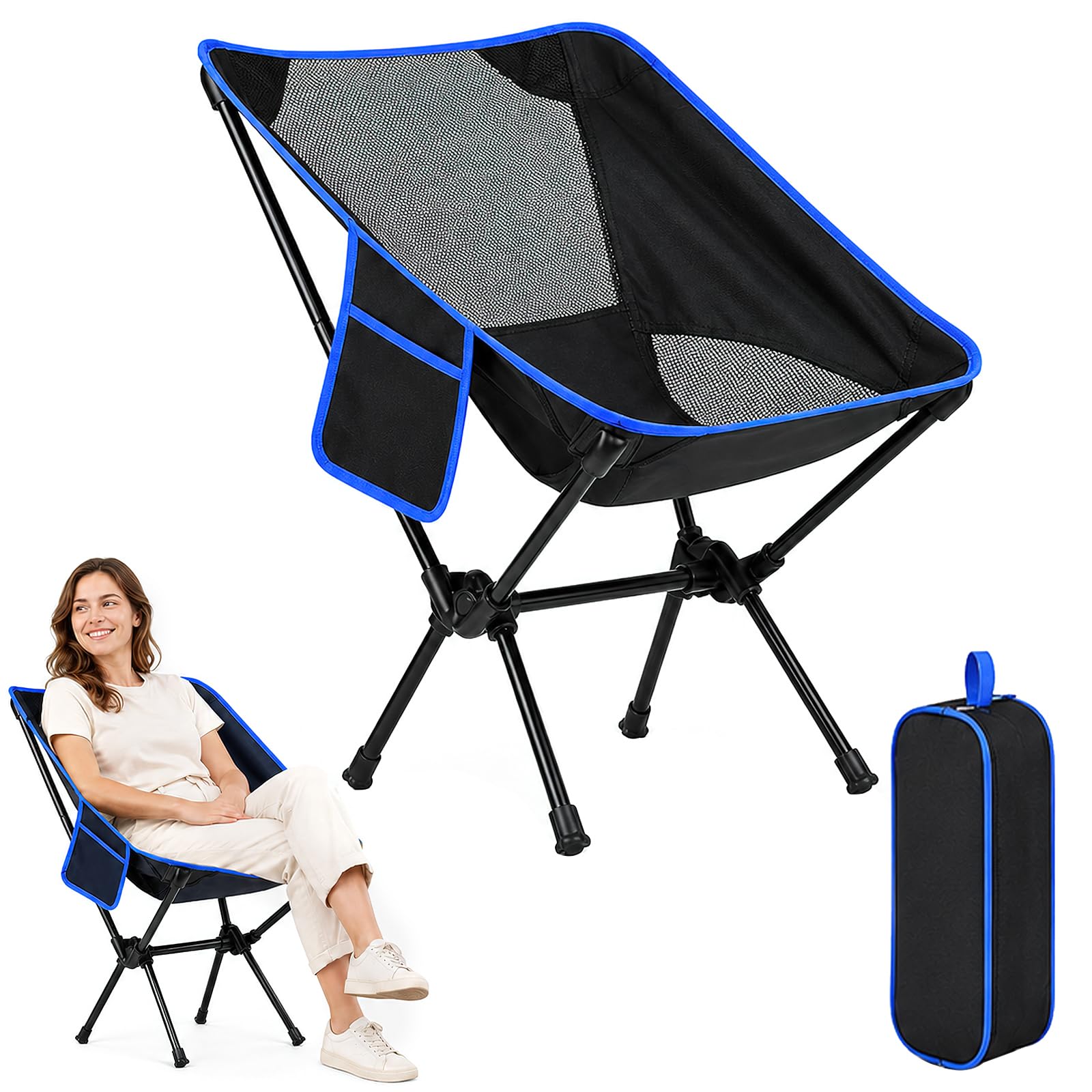 Chaise de camping pliable portable durable premium charge 135kg