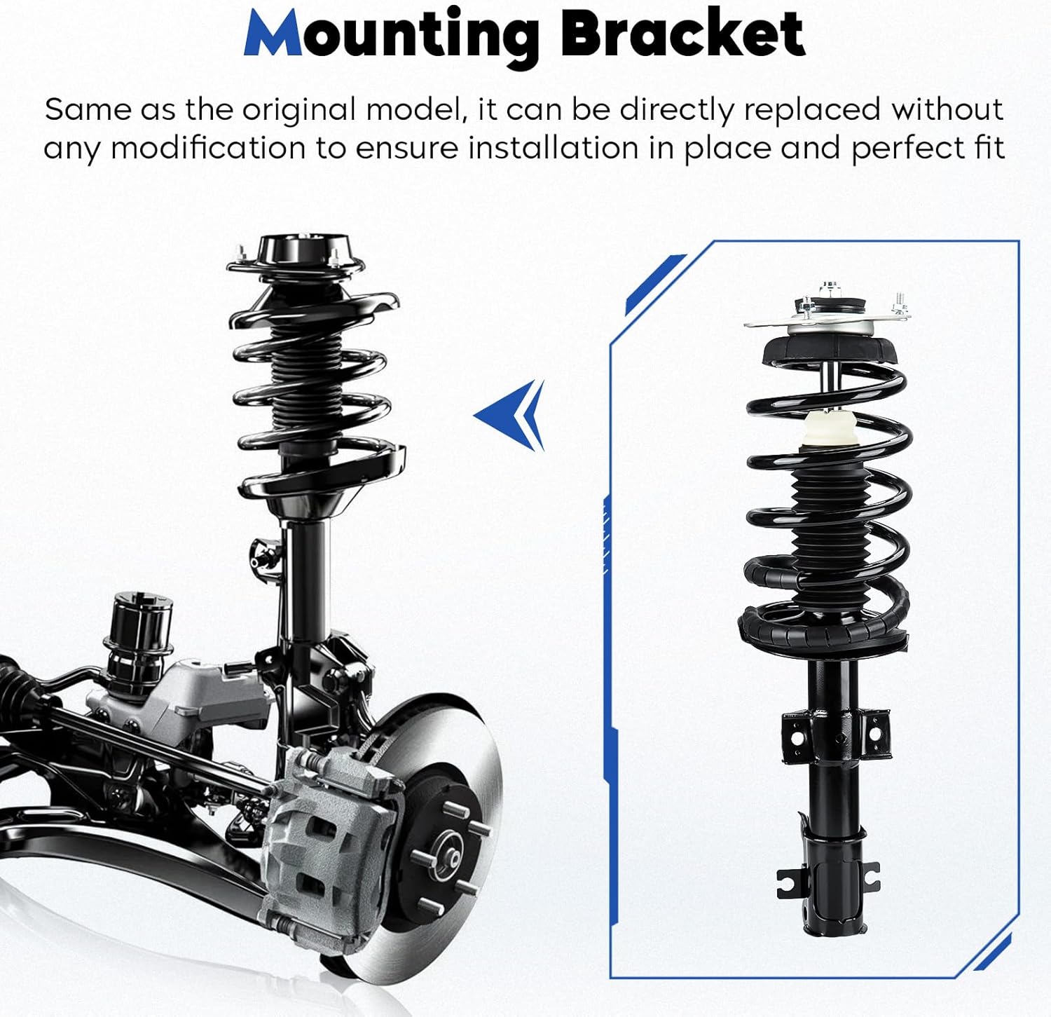 Front Complete Struts Assembly Shock Absorber w/Coil Spring Compatible with 2003-2013 Volvo XC90 (Excludes Electronic Suspension), Replace for 11485 11486（Set of 2）