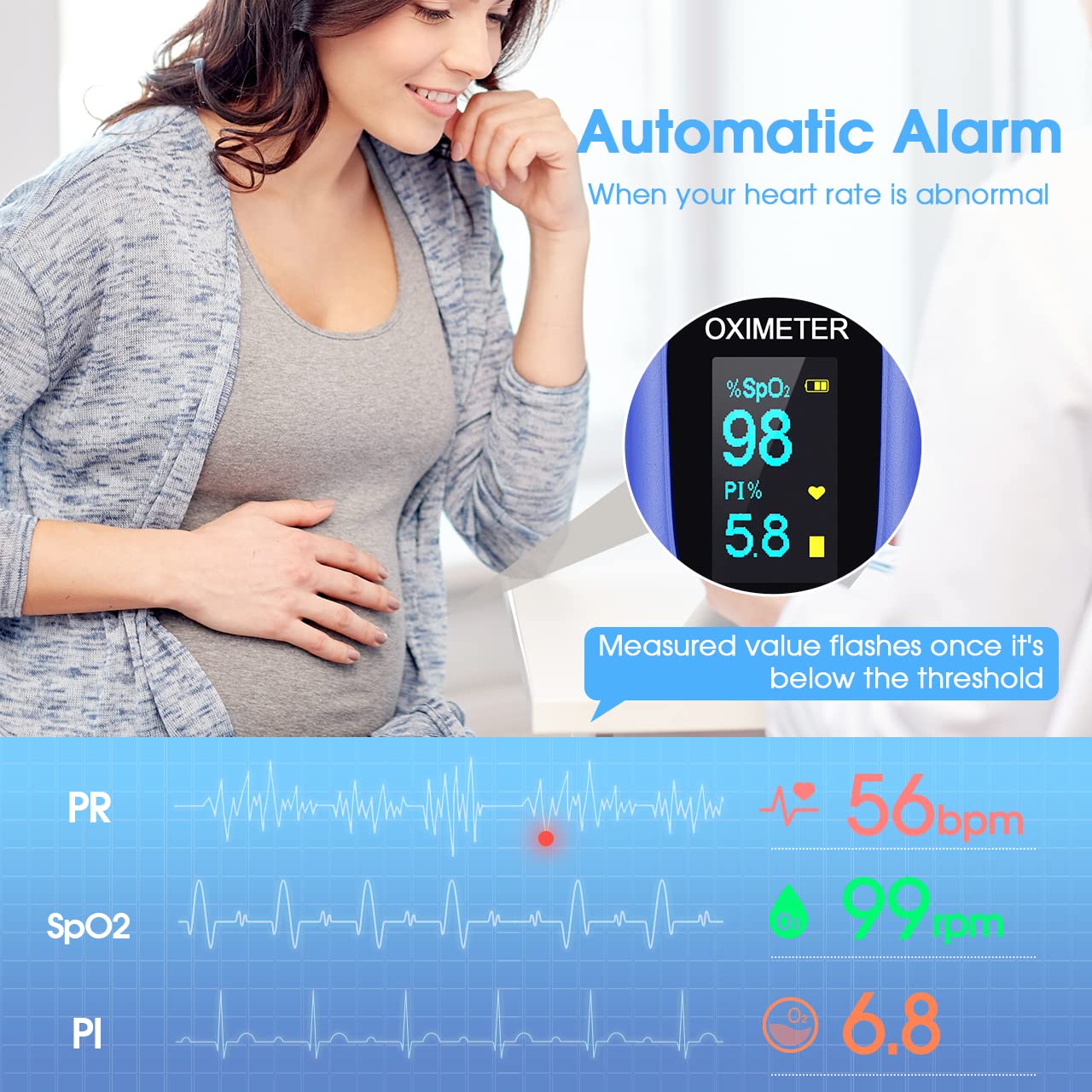 SMART WATCH CON Frequenza Cardiaca Ossigeno Sangue Monitor Sonno - Foto 7