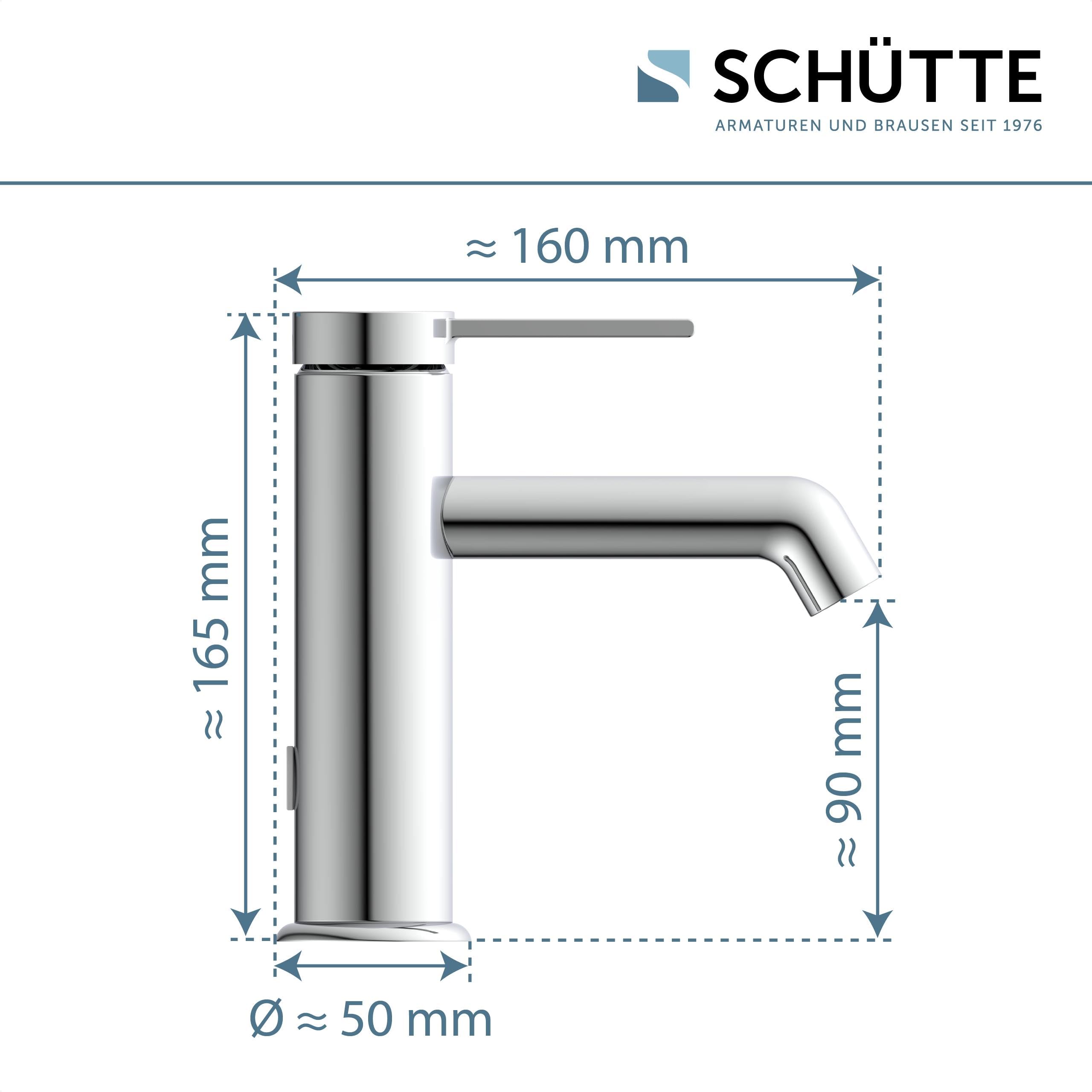 SCHÜTTE LOS ANGELES 33100 LOS ANGELES 33100 - Grifo monomando para baño con tapón de desagüe (cromado)