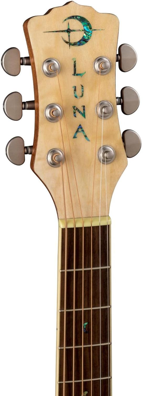 Luna Flora Rose Acoustic-electric Guitar - Gloss Natural Quilted Maple