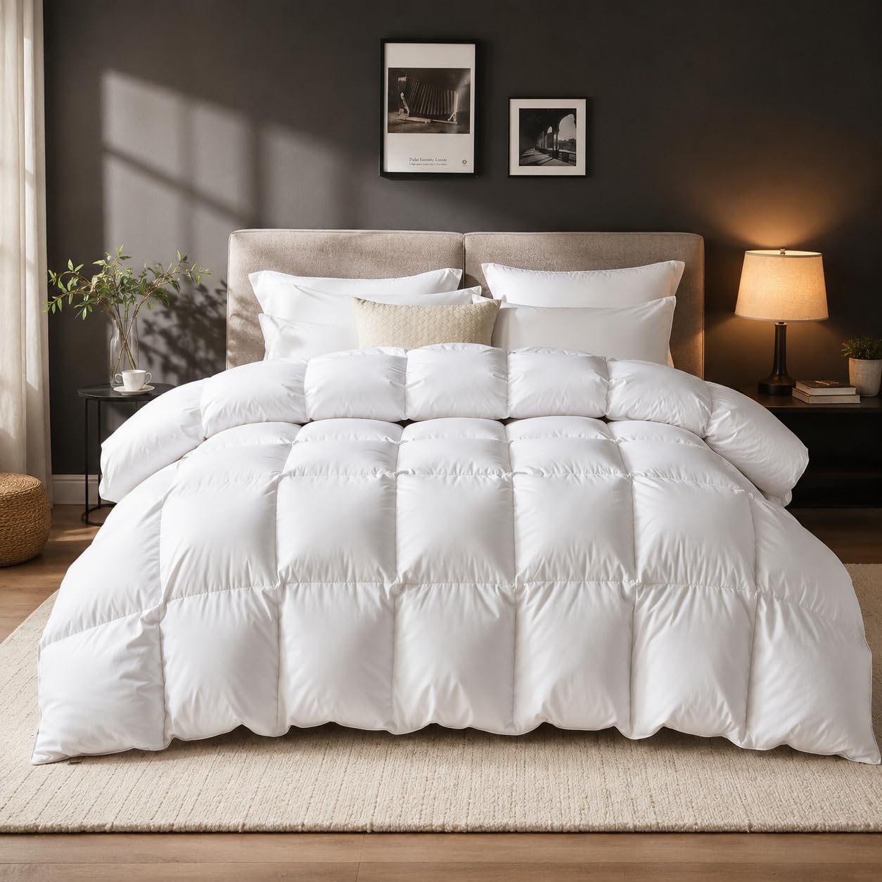 Luxury Duvet Quilt Single 10.5 Tog – Soft Fluffy Hollowfibre Filling - Hotel Quality Microfiber Bedding - Warm Cosy Breathable All Season Bed Duvet, Machine Washable (Tog 10.5, Single)