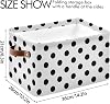 Caja de almacenamiento plegable ALAZA con lunares blancos y negros, cesta organizadora con asas para estante, clóset, sala, recámara, oficina en casa, 1 pieza 7